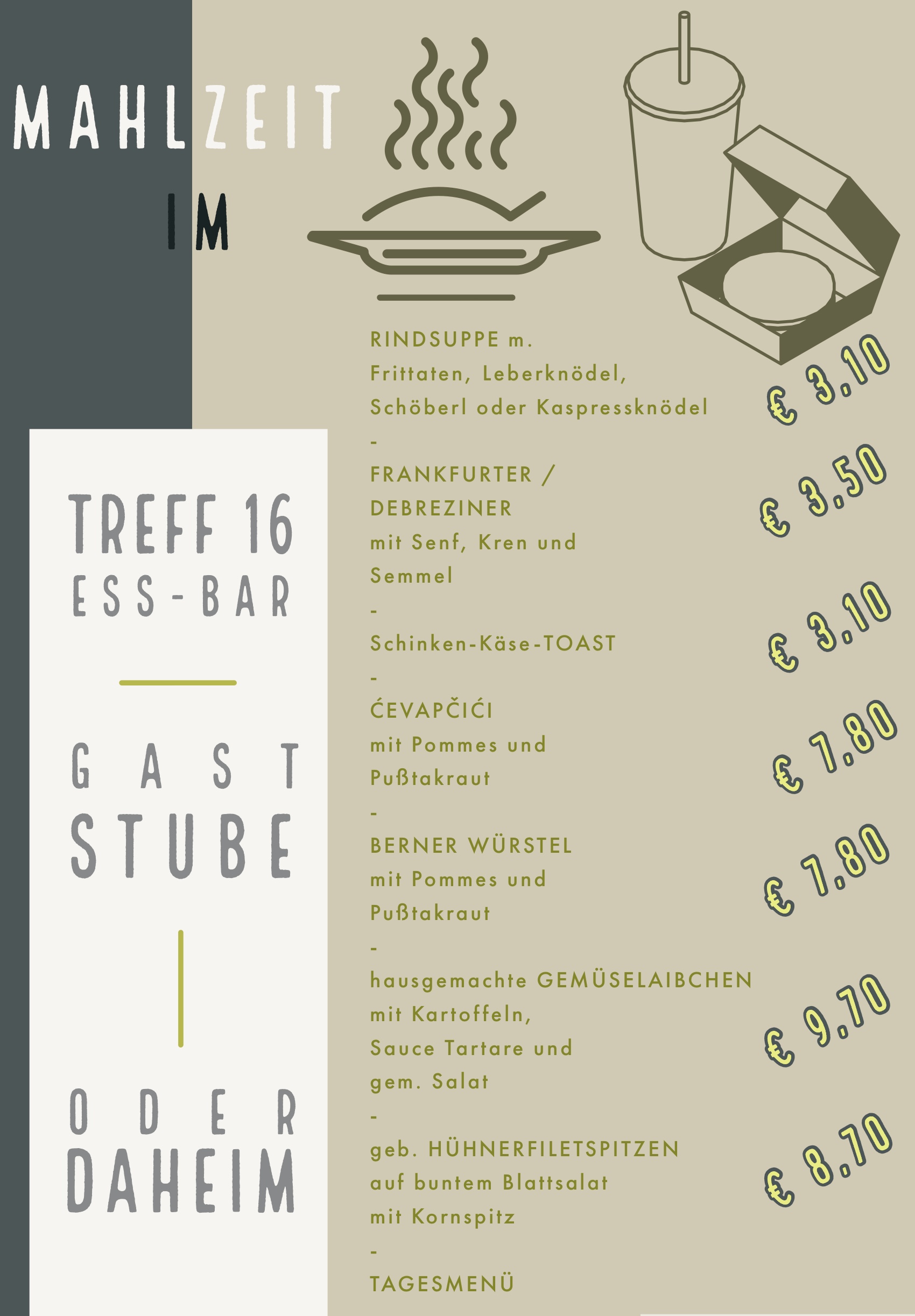 Unsere Speisekarte Speisekarte