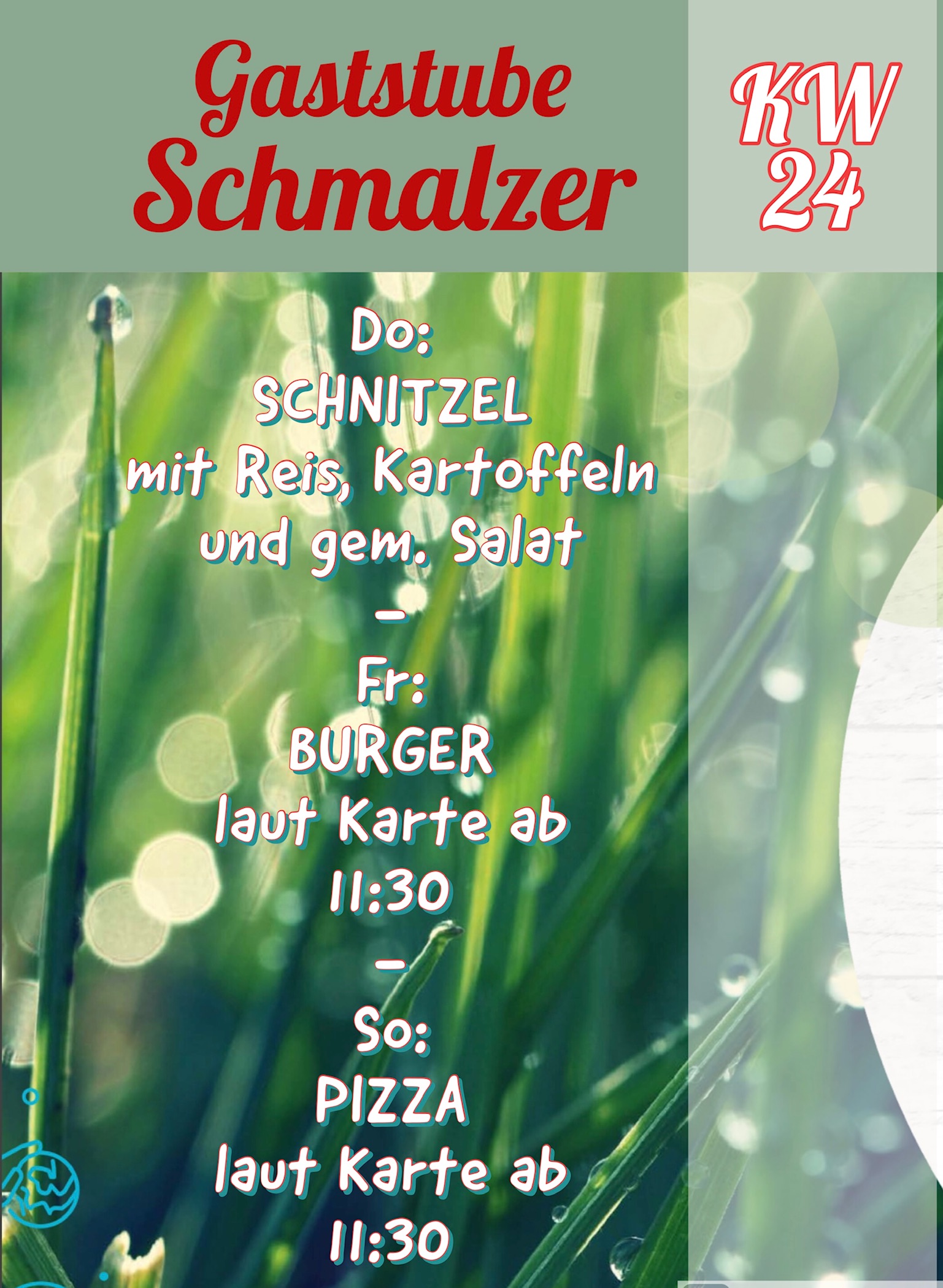 ⬇️ Angebot dieser Woche ⬇️ Menüplan