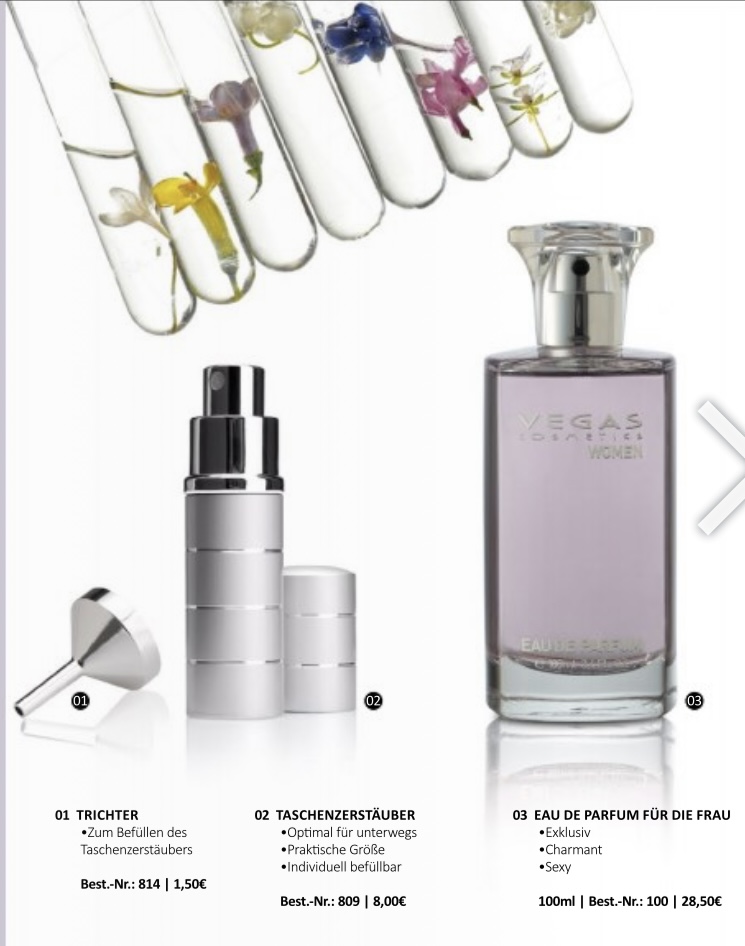 Wohlriechende EDPs von der Firma VegasCosmetics Aktuelles
